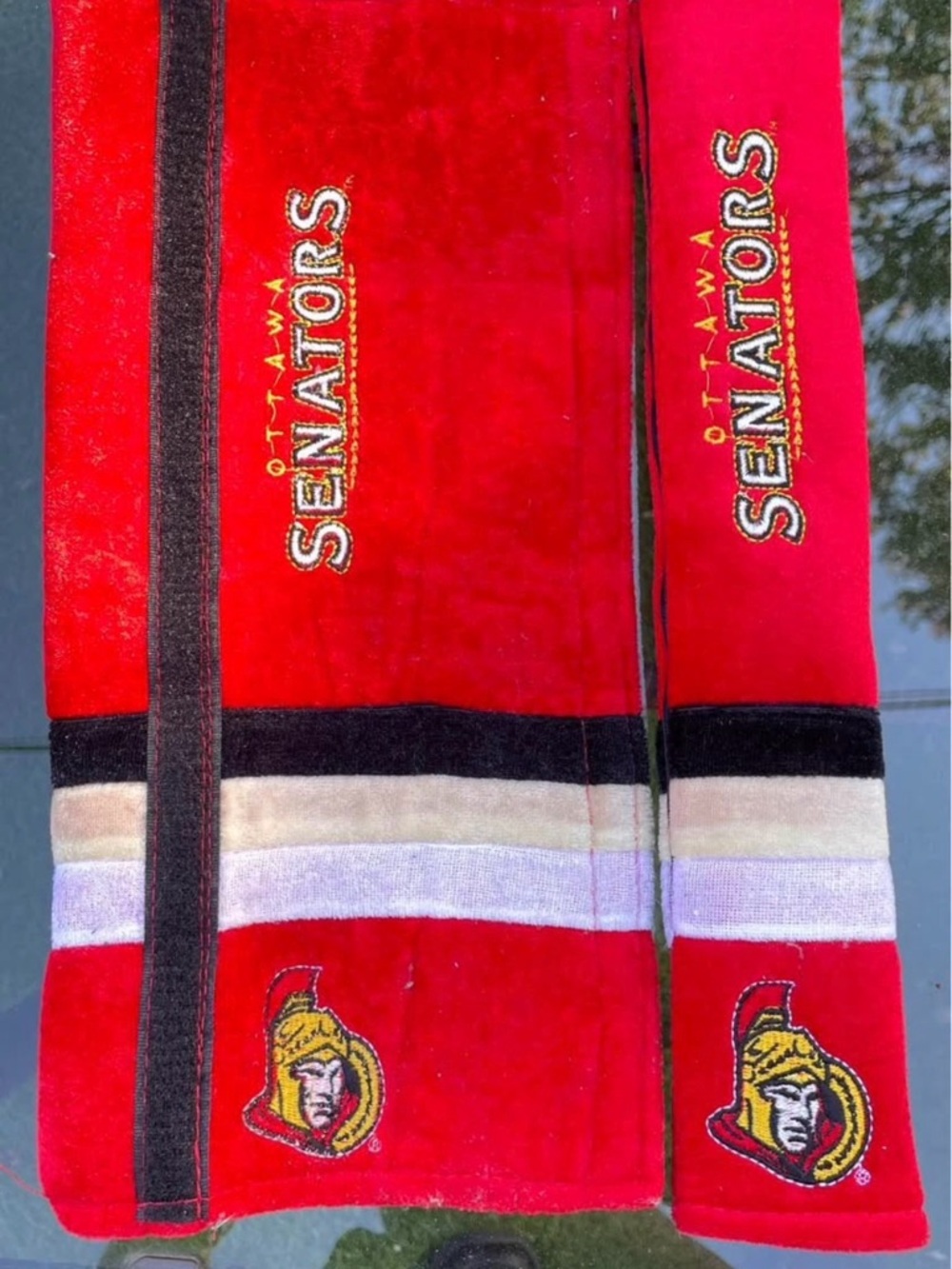 Ottawa Senators Red NHL Seat Belt pad with Team Logo (quantity 2)